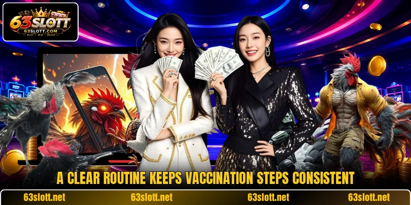 A clear routine keeps vaccination steps consistent