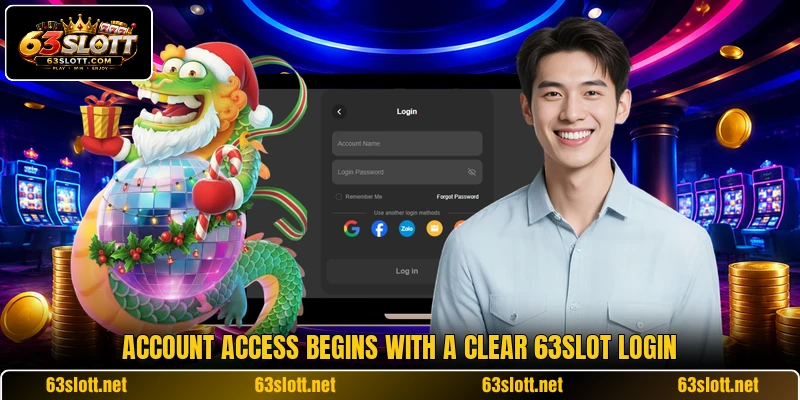 Account access begins with a clear 63SLOT login
