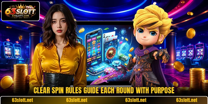Clear spin rules guide each round with purpose