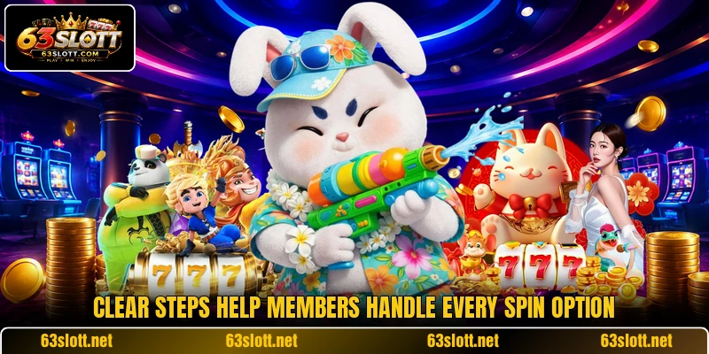 Clear steps help members handle every spin option