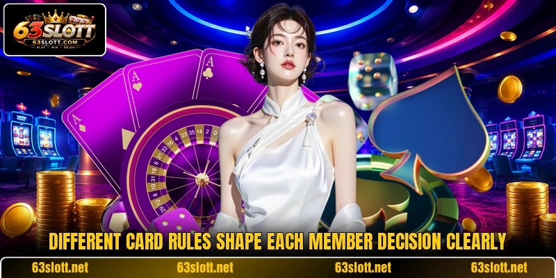 Different card rules shape each member decision clearly