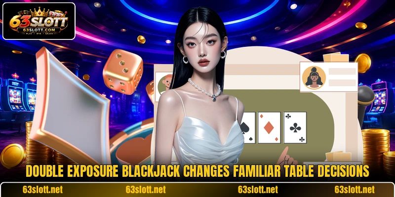 Double exposure blackjack changes familiar table decisions