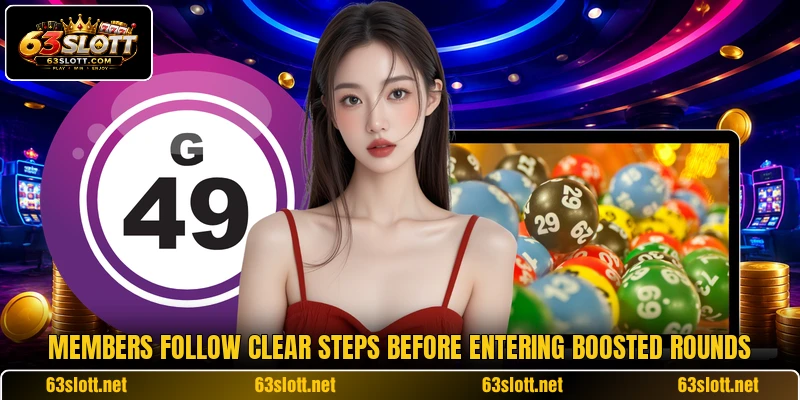 Members follow clear steps before entering boosted rounds