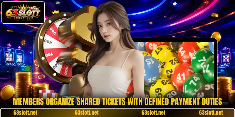 Members organize shared tickets with defined payment duties