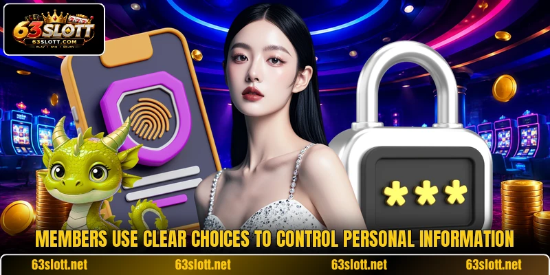 Members use clear choices to control personal information
