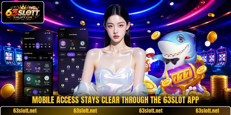 Mobile access stays clear through the 63SLOT app
