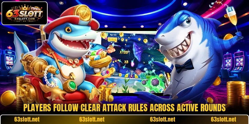 Players follow clear attack rules across active rounds