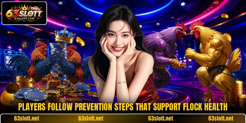Players follow prevention steps that support flock health