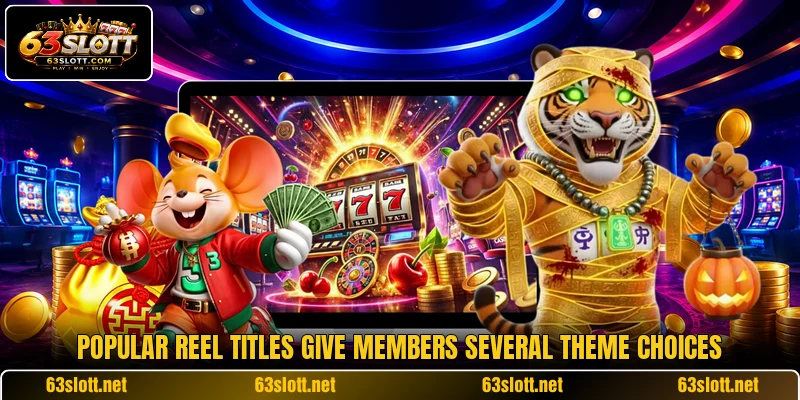 Popular reel titles give members several theme choices Popular reel titles give members several theme choices