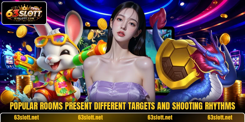 Popular rooms present different targets and shooting rhythms Popular rooms present different targets and shooting rhythms