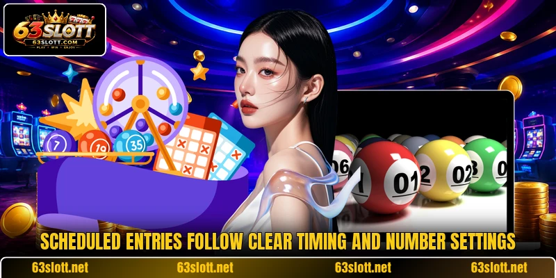 Scheduled entries follow clear timing and number settings