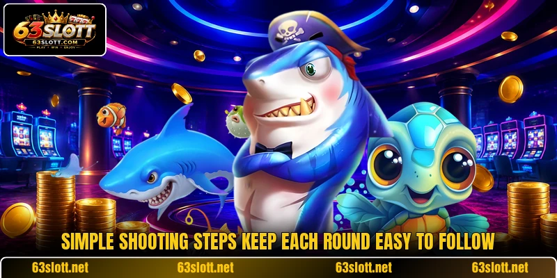 Simple shooting steps keep each round easy to follow
