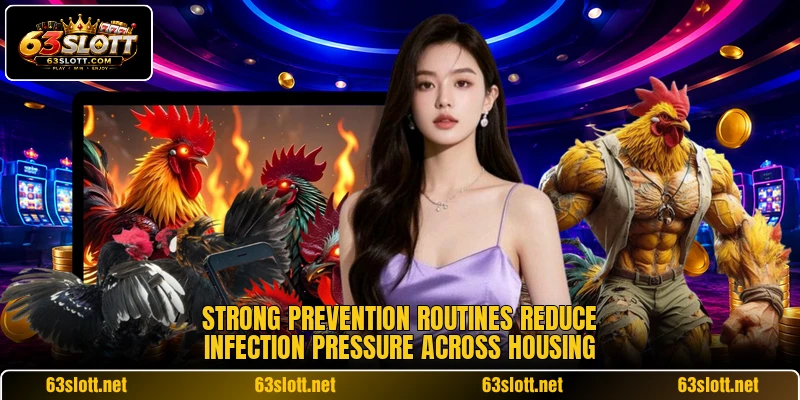 Strong prevention routines reduce infection pressure across housing Strong prevention routines reduce infection pressure across housing